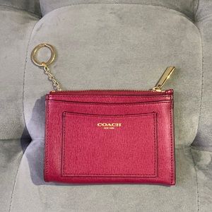 COACH key ring zip pouch